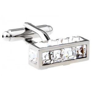 Butoni camasa dreptunghiulari cu model piatra transparenta